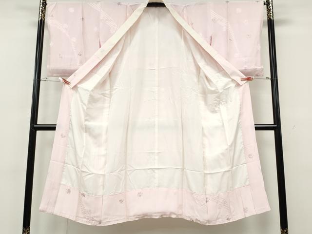 平和屋着物●長襦袢　袷　地紋起こし　花丸文　さが美扱い　正絹　逸品　CABH2412ut