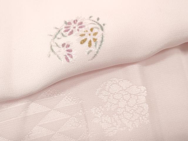 平和屋着物●長襦袢　袷　地紋起こし　花丸文　さが美扱い　正絹　逸品　CABH2412ut
