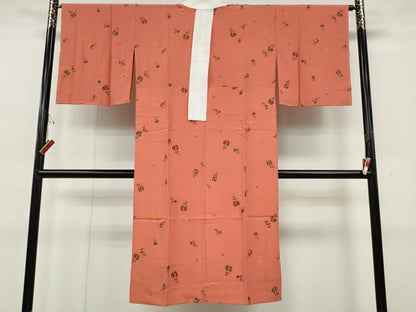 平和屋着物●長襦袢　無双仕立て　鈴花文　金彩　正絹　逸品　CABH2414ut