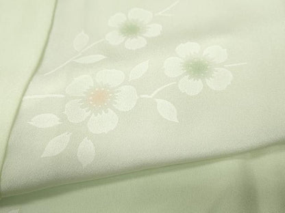 平和屋着物●長襦袢　無双仕立て　枝花文　暈し染め　正絹　逸品　CABH2415ut