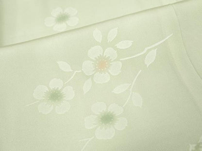 平和屋着物●長襦袢　無双仕立て　枝花文　暈し染め　正絹　逸品　CABH2415ut