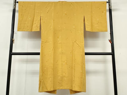 平和屋着物●長襦袢　無双仕立て　紬地　矢羽文　銀彩　正絹　逸品　CABH2416ut