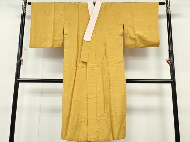 平和屋着物●長襦袢　無双仕立て　紬地　矢羽文　銀彩　正絹　逸品　CABH2416ut