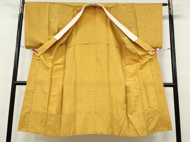 平和屋着物●長襦袢　無双仕立て　紬地　矢羽文　銀彩　正絹　逸品　CABH2416ut