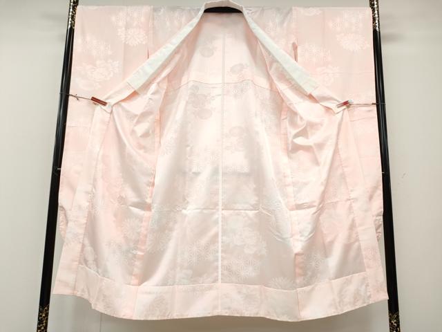 平和屋着物●振袖用長襦袢　無双仕立て　麻の葉花地紋　洗える着物　CABH2417ut