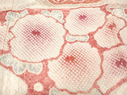 平和屋着物●豪華振袖　総絞り　流水花文　正絹　逸品　CABH2421ut