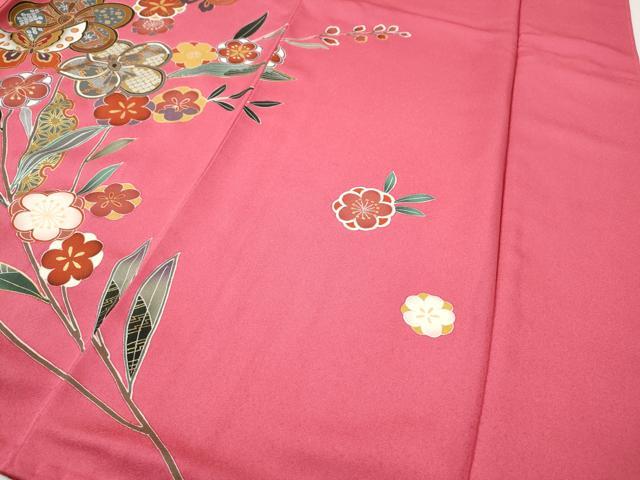 平和屋着物●豪華振袖　駒刺繍　舞蝶文　金彩　正絹　逸品　CABH2422ut