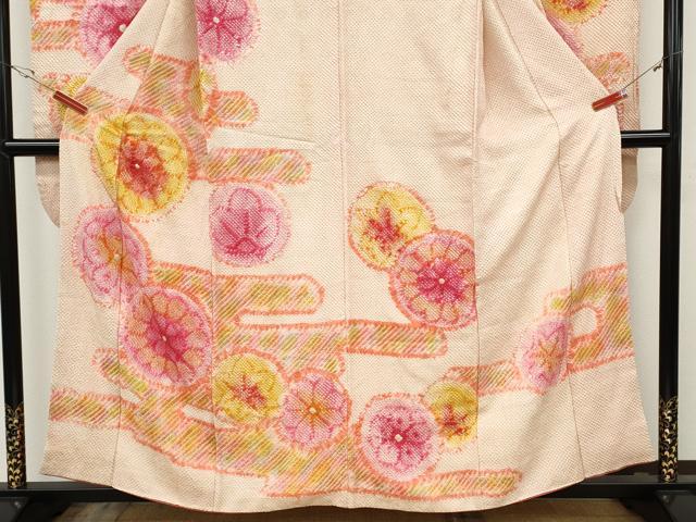 平和屋着物●豪華振袖　総絞り　エ霞花文　正絹　逸品　CABH2423ut