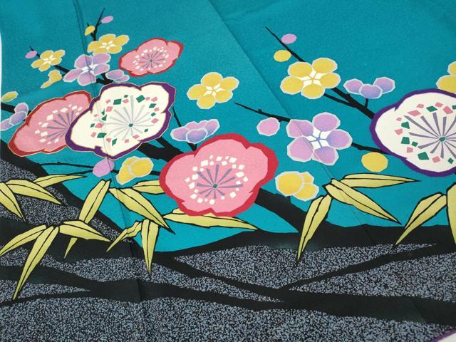 平和屋着物●豪華振袖　駒刺繍　松竹梅　金彩　正絹　逸品　CABH2425ut