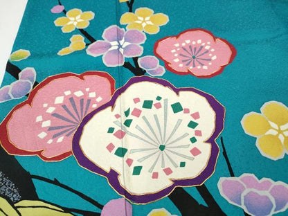 平和屋着物●豪華振袖　駒刺繍　松竹梅　金彩　正絹　逸品　CABH2425ut