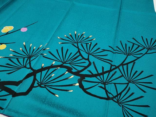 平和屋着物●豪華振袖　駒刺繍　松竹梅　金彩　正絹　逸品　CABH2425ut