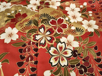 平和屋着物●豪華振袖　流水松藤花文　暈し染め　金彩　鈴乃屋扱い　正絹　逸品　CABH2430ut