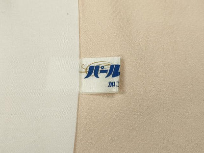 平和屋着物●訪問着　駒刺繍　絞り　道長草花文　金彩　正絹　逸品　CABH2435ut