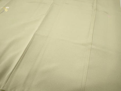 平和屋着物●訪問着　友禅　作家物　竹垣草花文　暈し染め　さが美扱い　正絹　逸品　CABH2437ut