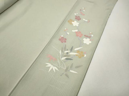 平和屋着物●訪問着　友禅　水車鴛鴦花文　暈し染め　正絹　逸品　CABH2441ut