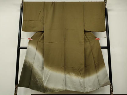 平和屋着物●男性　訪問着　霞文　暈し染め　金銀彩　正絹　逸品　CABH2444ut