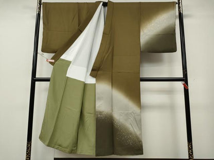 平和屋着物●男性　訪問着　霞文　暈し染め　金銀彩　正絹　逸品　CABH2444ut