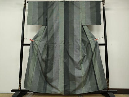 平和屋着物●本場大島紬　9マルキ　間道　正絹　逸品　CABH2445ut