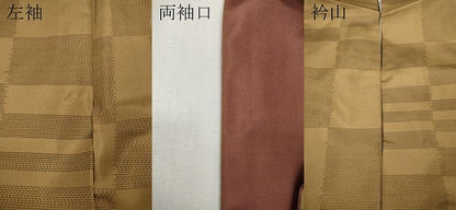 平和屋着物●本場大島紬　変わり格子　ほていや扱い　正絹　逸品　CABH2449ut