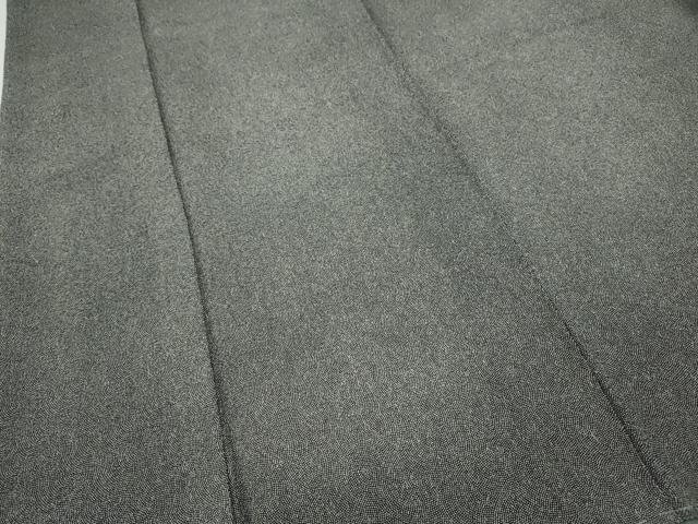 平和屋着物●江戸小紋　鮫小紋柄　黒地　鬼しぼ縮緬　正絹　逸品　未使用　CABH2452ut
