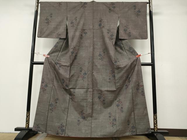 平和屋着物●本場大島紬　7マルキ　枝花文　鈴乃屋扱い　正絹　逸品　CABH2455ut