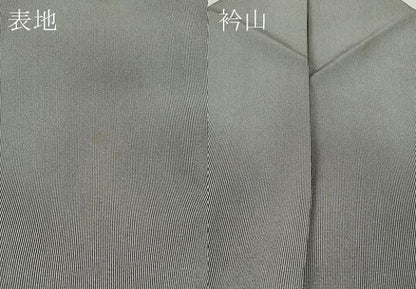 平和屋着物●江戸小紋　万筋　黒色×生成り色　正絹　逸品　CABH2457ut