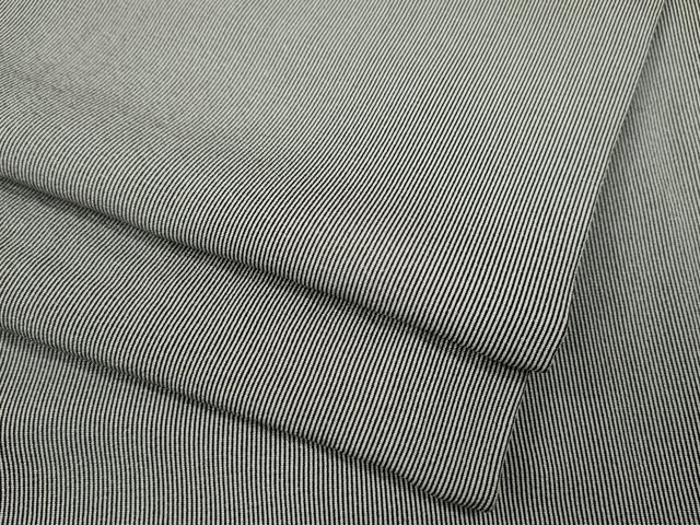 平和屋着物●江戸小紋　万筋　黒色×生成り色　正絹　逸品　CABH2457ut