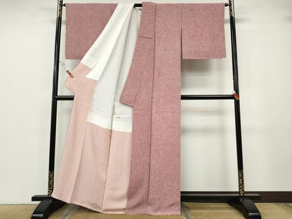 平和屋着物●京友禅作家　山科春宣　小紋　霞文　正絹　逸品　CABH2458ut