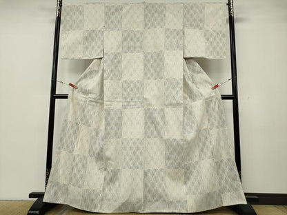 平和屋着物●本場結城紬　重要無形文化財　100亀甲　吉祥文　正絹　逸品　CABH2462ut