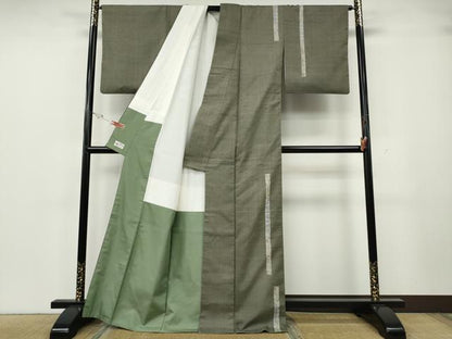 平和屋着物●手彫木版染　佐伯武晴　訪問着　紬地　吉祥花文　やまと誂製　正絹　逸品　CABH2468ut