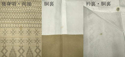 平和屋着物●本場大島紬　7マルキ　吉祥文　金糸　正絹　逸品　CABH2470ut