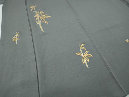 平和屋着物●訪問着　総刺繍　駒刺繍　笹竹文　健勝苑扱い　正絹　逸品　CABH2480ut