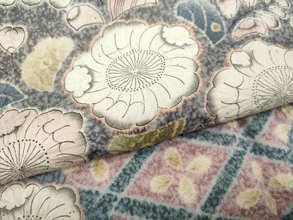平和屋着物●訪問着　作家物　辻が花　絞り　金通し地　正絹　逸品　CABH2481ut