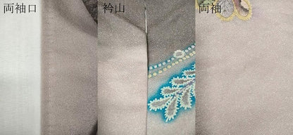 平和屋着物●訪問着　辻が花　絞り　銀通し地　正絹　逸品　CABH2487ut