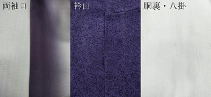 平和屋着物●人間国宝　初代 六谷梅軒(六谷紀久男)錐彫り　重要無形文化　財伊勢型紙　江戸小紋　蓑亀　正絹　逸品　CABH2490ut