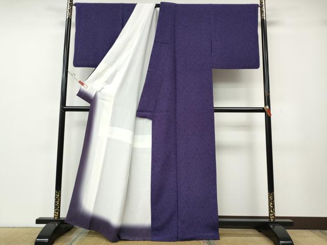 平和屋着物●人間国宝　初代 六谷梅軒(六谷紀久男)錐彫り　重要無形文化　財伊勢型紙　江戸小紋　蓑亀　正絹　逸品　CABH2490ut