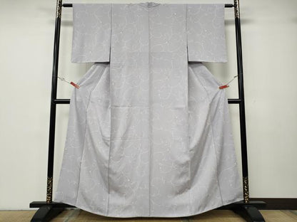 平和屋着物●上質な小紋　花唐草文　正絹　逸品　未使用　CABH2494ut