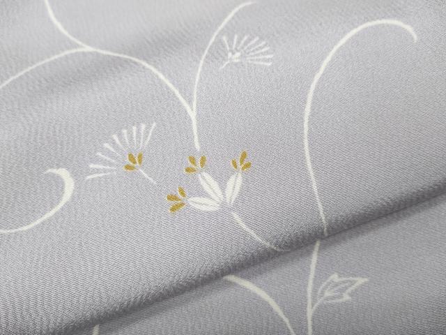 平和屋着物●上質な小紋　花唐草文　正絹　逸品　未使用　CABH2494ut