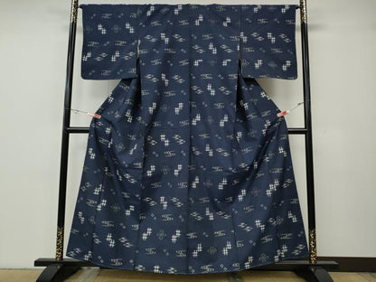 平和屋着物●本場琉球絣　正絹　逸品　CABH2495ut