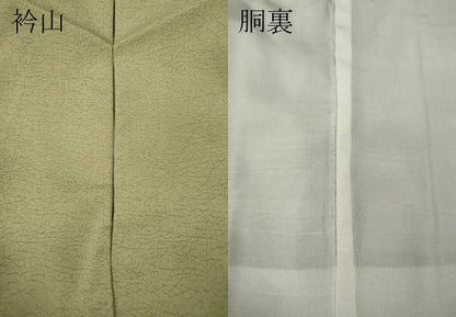 平和屋着物●都喜ヱ門　藤絹織物謹製　本場染大島紬　利休趣　氷割れ文　正絹　逸品　CABH2498ut