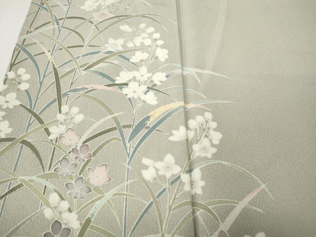 平和屋着物●訪問着　友禅　作家物　草花文　銀座おおぎ屋扱い　正絹　逸品　CABH2499ut