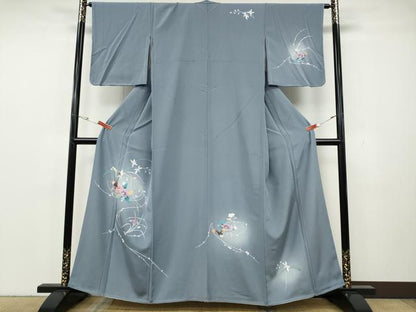 平和屋着物●訪問着　友禅　枝花文　蛍暈し　正絹　逸品　未使用　CABH2501ut