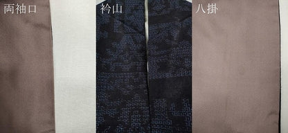 平和屋着物●手織結城紬　80亀甲　吉祥文　証紙付き　正絹　逸品　CABH2505ut
