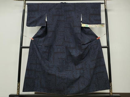 平和屋着物●手織結城紬　80亀甲　吉祥文　証紙付き　正絹　逸品　CABH2505ut