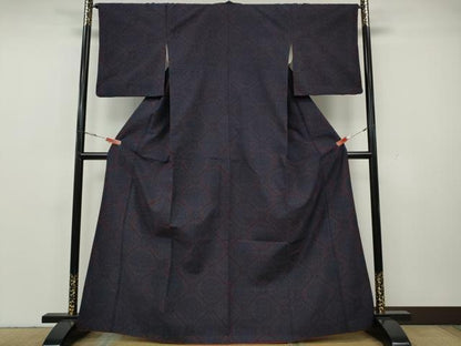 平和屋着物●結城紬　蜀江花文　正絹　逸品　CABH2506ut