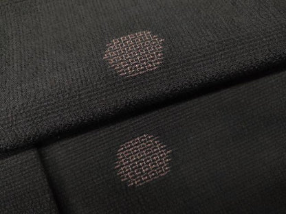 平和屋着物●本塩沢　110亀甲　丸文　飛び亀甲柄　正絹　逸品　CABH2509ut