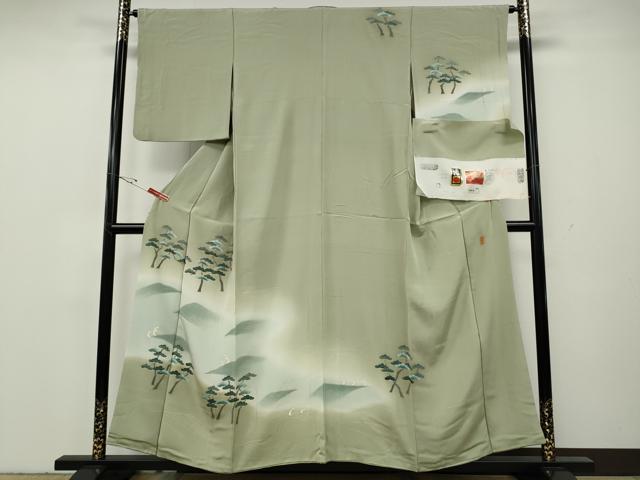 平和屋着物●本加賀友禅作家　佐藤克司　訪問着　立波松文　暈し染め　反端付き　正絹　逸品　CABH2511ut