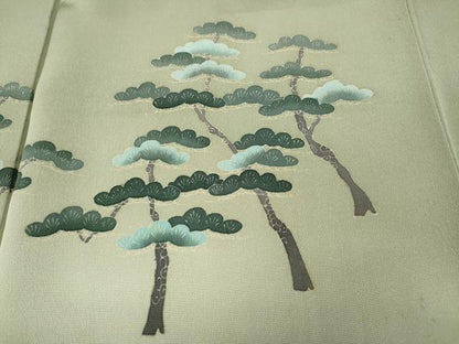 平和屋着物●本加賀友禅作家　佐藤克司　訪問着　立波松文　暈し染め　反端付き　正絹　逸品　CABH2511ut