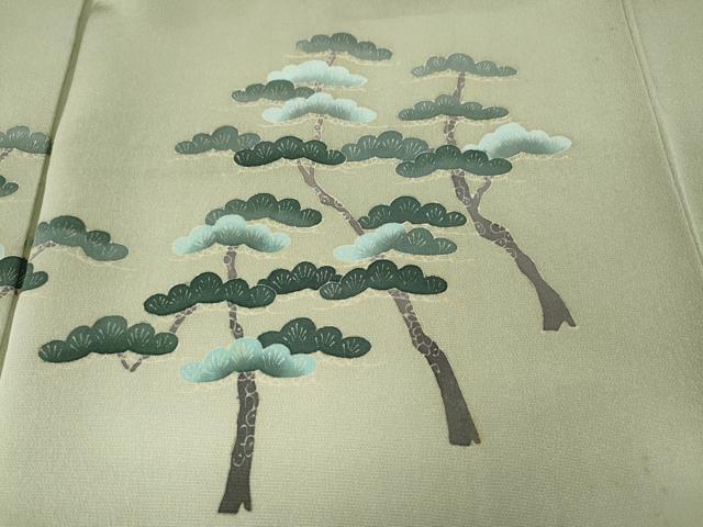 平和屋着物●本加賀友禅作家　佐藤克司　訪問着　立波松文　暈し染め　反端付き　正絹　逸品　CABH2511ut