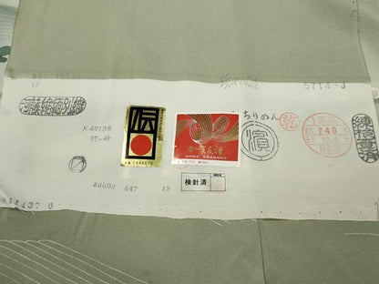 平和屋着物●本加賀友禅作家　佐藤克司　訪問着　立波松文　暈し染め　反端付き　正絹　逸品　CABH2511ut
